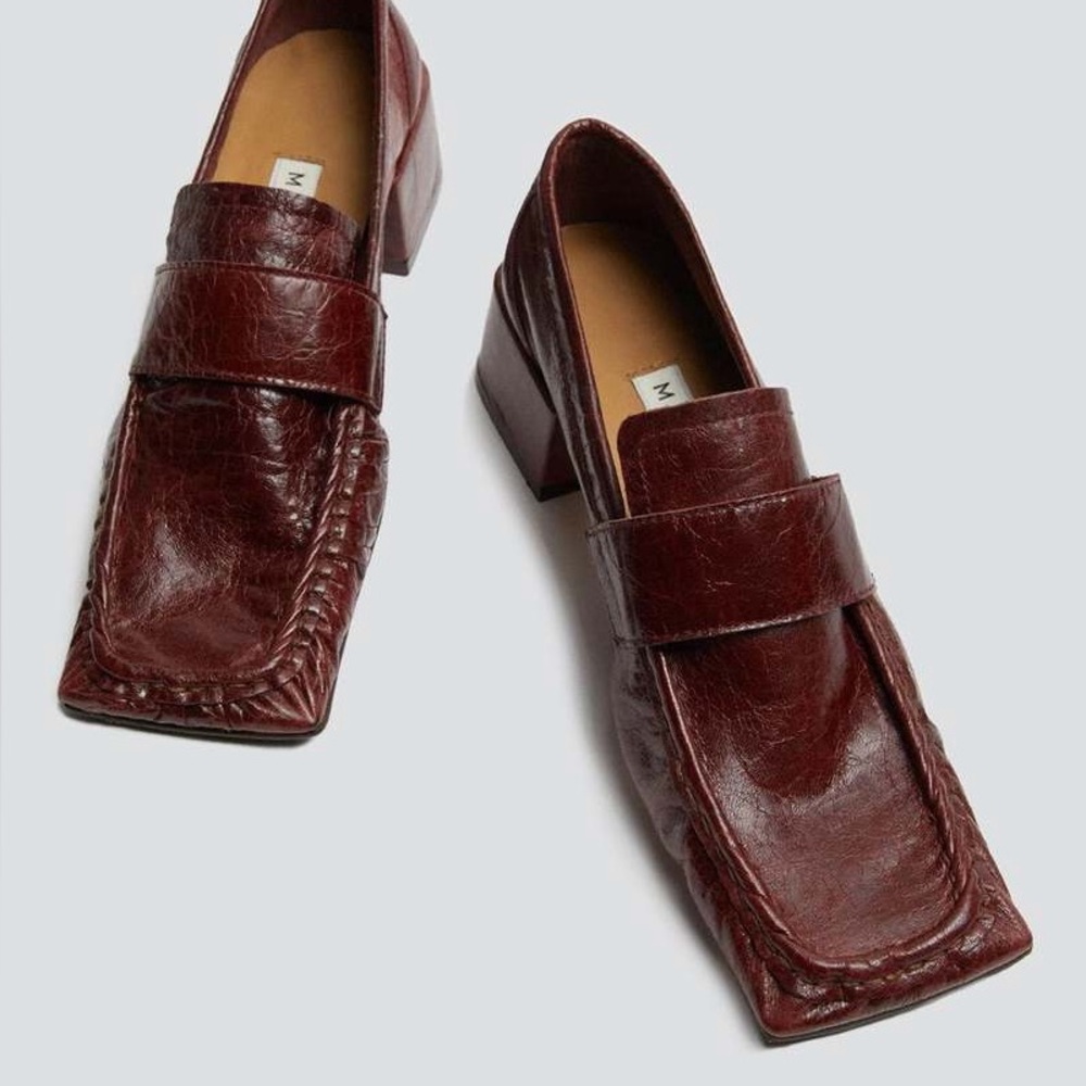 Miista Serena Burgundy Leather loafers